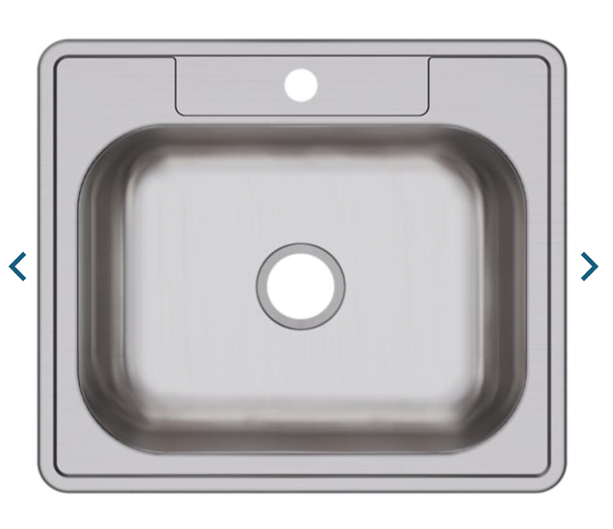 Dayton Stainless Steel 25" x 21-1/4" x 6-9/16" 1-Hole Single Bowl Drop-in Sink