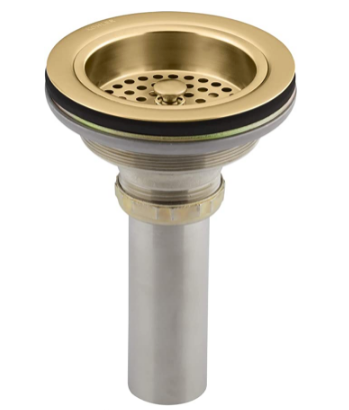 1K) Kohler K-8801-2MB Duostrainer Sink Strainer, Vibrant Brushed Moderne Brass