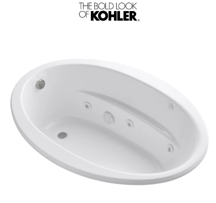 Kohler Sunward Collection 60" Drop In Jetted Whirlpool Bath Tub