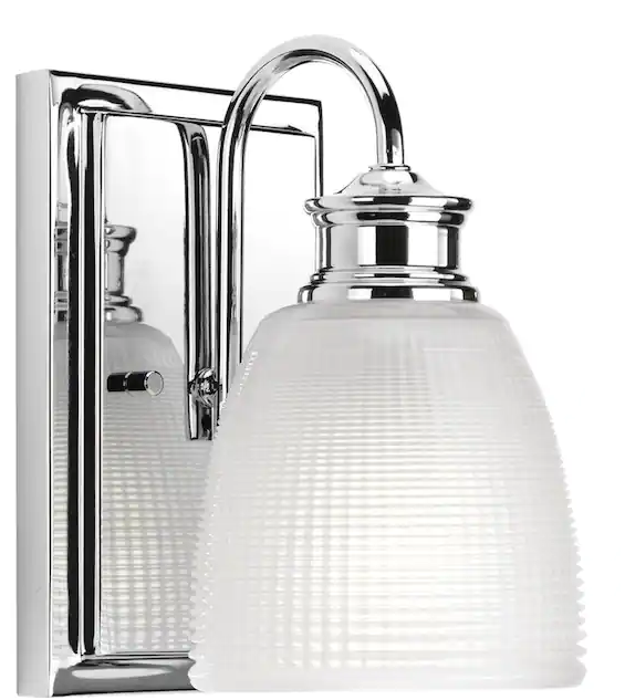 419) Lucky Collection 5 in. 1-Light Polished Chrome Bath Sconce