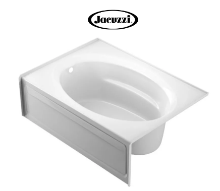 76) Jacuzzi 60" x 42" Signature Soaking Bathtub with Left Drain, and Tiling Flange